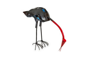 <b>Shyamal Mukherjee</b><br>Untitled<br>Acrylic on Scrap Metal<br>53 x 16 x 38 Inches<br>2023