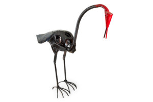 <b>Shyamal Mukherjee</b><br>Untitled<br>Acrylic on Scrap Metal<br>54 x 17 x 51 Inches<br>2023