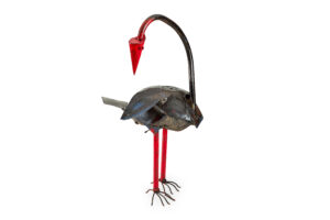 <b>Shyamal Mukherjee</b><br>Untitled<br>Acrylic on Scrap Metal<br>33 x 19 x 52  Inches<br>2023