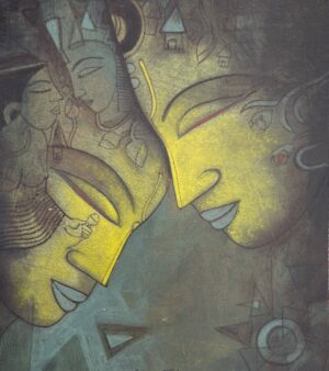 <b>Samir Sarkar</b><br>Untitled<br>Acrylic on Paper<br>11 x 9.5 Inches<br>Unknown