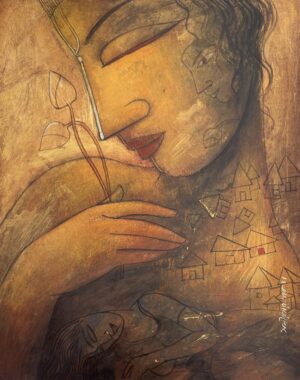 <b>Samir Sarkar</b><br>Untitled<br>Acrylic on Paper<br>12.5 x 10 Inches<br>Unknown