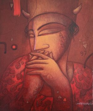 <b>Samir Sarkar</b><br>Untitled<br>Acrylic on Paper<br>12 x 10 Inches<br>Unknown