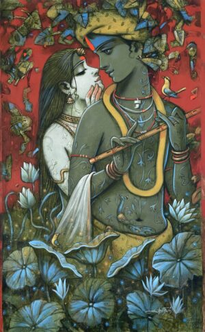 <b>Subrata Das</b><br>Untitled<br>Acrylic on Canvas<br>53 x 32 Inches<br>2023