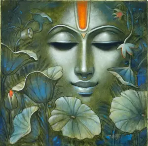 <b>Subrata Das</b><br>Untitled<br>Acrylic on Canvas<br>30 x 30 Inches<br>Unknown