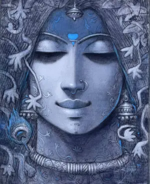 <b>Subrata Das</b><br>Untitled<br>Acrylic on Canvas<br>30 x 24 Inches<br>2023