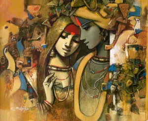 <b>Subrata Das</b><br>Untitled<br>Acrylic on Canvas<br>36 x 30 Inches<br>2022