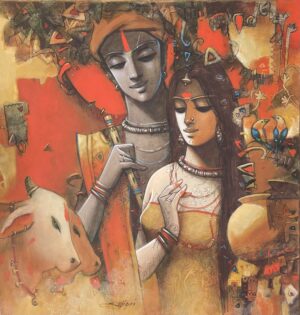 <b>Subrata Das</b><br>Untitled<br>Acrylic on Canvas<br>36 x 36 Inches<br>2023