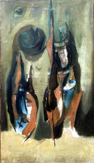 <b>Bimal Das Gupta</b><br>Untitled<br>Oil on Canvas<br>48 x 24 Inches<br>1989