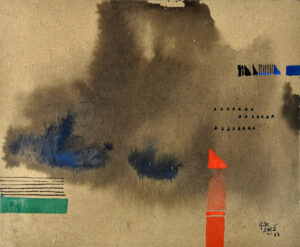 <b>Ganesh Haloi</b><br>Untitled<br>Gouache on Brown Paper on Board<br>12 x 10 Inches<br>2021