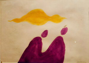 <b>J.Swaminathan</b><br>Bird Tree Mountain Series<br>Watercolour on Paper<br>11 x 15 Inches<br>1972