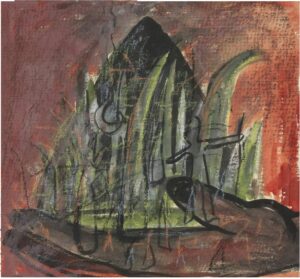 <b>Jagannath Panda</b><br>Untitled<br>Watercolour, Ink and Pastel on Paper<br>10 x 10.75 Inches<br>1995