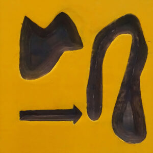 <b>Jeram Patel</b><br>Untitled<br>Blowtorch and Enamel Paint on Wood<br>24 x 24 Inches<br>Unknown