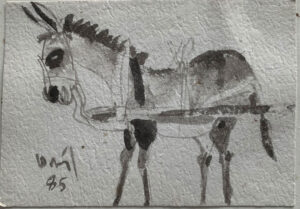 <b>K.G Subramanyan</b><br>Untitled<br>Watercolour on Paper<br>5.5 x 4 Inches<br>Unknown