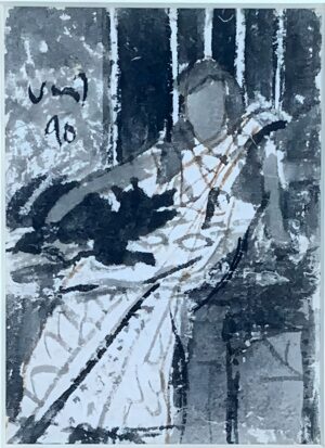 <b>K.G Subramanyan</b><br>Untitled<br>Watercolour on Paper<br>5.5 x 4 Inches<br>Unknown
