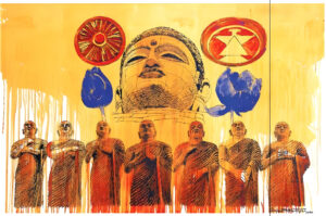 <b>Sanjay Bhattacharya</b><br>Untitled<br>Oil on Canvas<br>106.5 x 152.5 Inches<br>2020