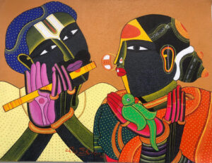 <b>T.Vaikuntham</b><br>Untitled<br>Acrylic on Canvas<br>12 z 16 Inches<br>2014