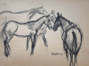 <b>Arup Das</b><br>Untitled<br>Charcoal on Paper <br> 11 x 8.5 Inches<br>1980