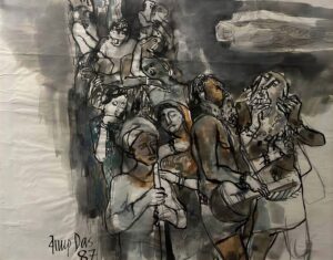 <b>Arup Das</b><br>Untitled<br>Watercolour on Paper <br> 21 x 17 Inches<br>1987