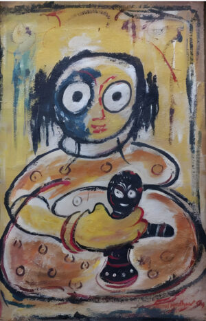 <b>Sunil Madhav Sen</b><br>Untitled<br>Tempera on Canvas<br> 28 x 18 Inches<br>Unknown