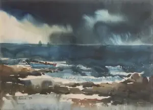<b>Paresh Maity</b><br>Untitled<br> Watercolour on Paper<br> 22 x 30 Inches<br>1993