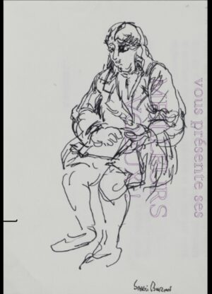 <b>Sakti Burman</b><br>Untitled<br> Pen on Paper<br> 5.90 x 4.13 Inches<br>Unknown