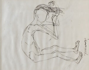 <b>Ramkinker Baij </b><br> Untitled <br> Pen, Pencil and Ink on Paper <br> 8 x 6 Inches <br>Unknown