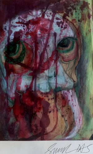 <b>Sunil Das </b><br> Untitled <br> Mix Media on Paper <br> 7 x 10 Inches <br>Unknown