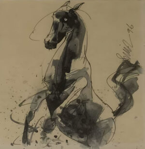 <b>Sunil Das </b><br> Untitled <br> Watercolour on Paper <br> 10 x 10 Inches <br>1996