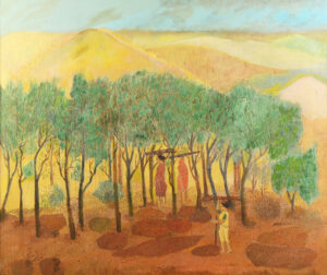 <b>Mona Bendre </b><br>Untitled <br>Oil on Canvas <br> 35 x 29 Inches<br>1987