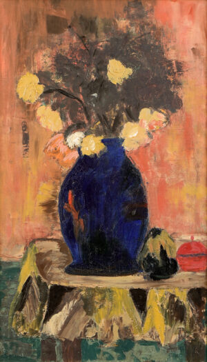 <b>Mona Bendre </b><br> Untitled <br>Oil on Canvas <br> 26 x 15 Inches<br> Unknown