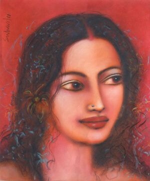 <b>Suhas Roy</b><br>Untitled<br>Mixed Media on Canvas<br>16.6 x 19.6 Inches<br>2011