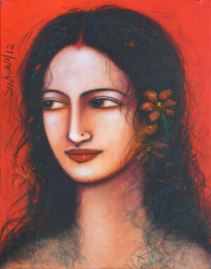 <b>Suhas Roy</b><br>Untitled<br>Mixed Media on Canvas<br>24 x 30 Inches<br>2012