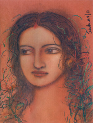 <b>Suhas Roy</b><br>Untitled<br>Mixed Media on Paper<br>16 x 12 Inches<br>2014