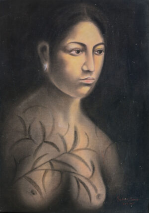 <b>Suhas Roy</b><br>Untitled<br>Tempera on Paper<br>22 x 16 Inches<br>2000