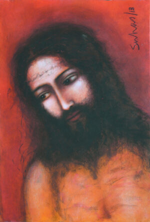 <b>Suhas Roy</b><br>Untitled<br>Mixed Media on Canvas<br>24 x 36 Inches<br>2013