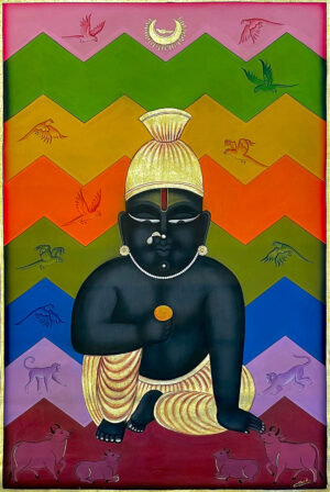 <b>Jai Khanna/b><br>Shyama Balmukunda<br>Natural Colours on Cloth<br>24 x 36 Inches<br>2023