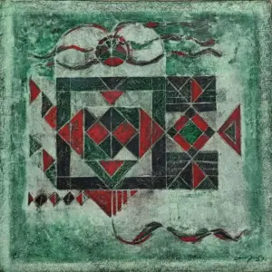 <b>Akkitham Narayanan</b><br>Untitled<br>Oil on Canvas<br>39 x 39 Inches<br>1975