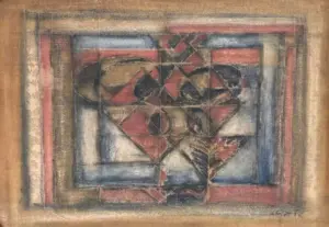 <b>Akkitham Narayanan</b><br>Untitled<br>Oil on Canvas<br>14.5 x 21.5 Inches<br>1981