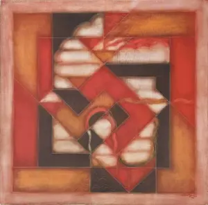 <b>Akkitham Narayanan</b><br>Untitled<br>Oil on Canvas<br>39.2 x 39.2 Inches<br>2014