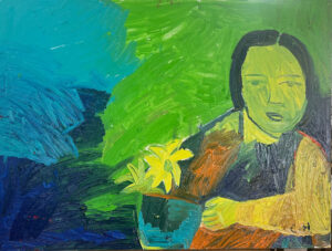 <b>Chandana Hore</b><br>Home<br>Oil on Canvas<br>36 x 48 Inches<br>2022