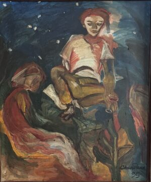 <b>Chandana Hore</b><br>Rahul Da<br>Oil on Canvas<br>36 x 36 Inches<br>1996