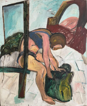 <b>Chandana Hore</b><br>Colaba Guest House<br>Oil on Canvas<br>36 x 30 Inches<br>2003