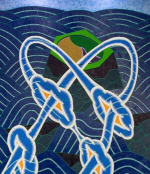 <b>Tawatchai Somkong </b><br>An Altar in the Ocean of Contemplation <br>Oil on Canvas <br> 106.2 x 94.4 Inches<br>2022