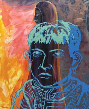 <b>Tawatchai Somkong </b><br>Bengali Woman <br>Oil on Canvas <br> 66.9 x 55.11 Inches<br>2022