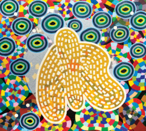 <b>Tawatchai Somkong </b><br> The Day Butterflies Crossed a Sky of Rainbows <br>Oil on Canvas <br> 70.8 x 78.7 Inches<br>2023