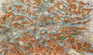 <b>Anju Chaudhury</b><br>Untitled<br>Ink, Water Colour on Rice Paper<br>17.8 x 29 Inches<br>2021