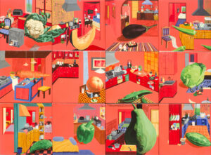 <b>Manish Moitra</b><br>Untitled<br>Acrylic on Canvas<br> 36 x 48 Inches <br>2012