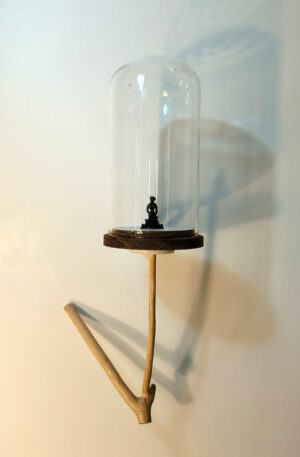 <b>Preksha Tater</b><br>Under My Skin Ready to Blossom - 1<br>Wood, Epoxy compound, Glass and Charcoal<br> 17 x 4.5 Inches <br>2022