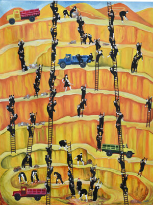 <b>Yogeesh Naik</b><br>Vertical Garden<br>Acrylic on Canvas <br> 52 x 66 Inches <br>Unknown