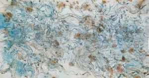 <b>Anju Chaudhury</b><br>Untitled<br>Ink, Pencil, Pigment on Rice Paper<br>18 x 34 Inches<br>2020